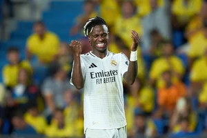 | Photo: AP/Gabriel Jimenez : La liga 2024-25: Real Madrid's Vinicius Junior reacts after missing a chance to score against Las Palmas